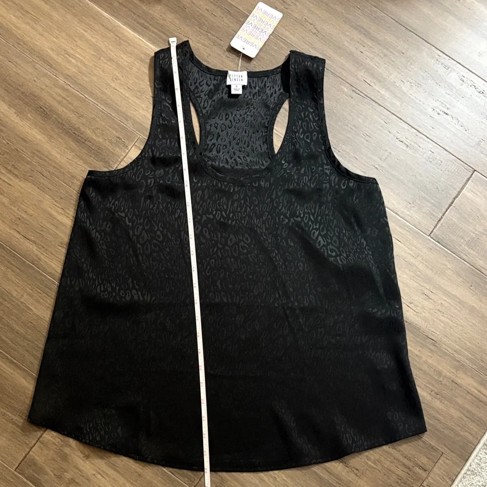 Black Leopard-Print Racerback Tank Top from Evereve - Picture 7 of 9